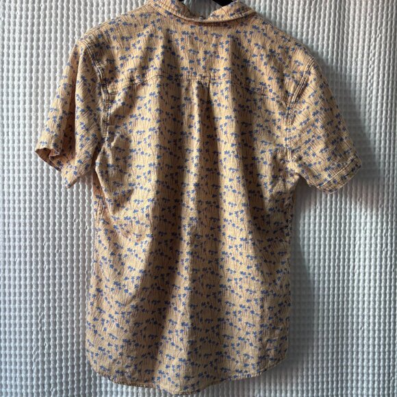 Marine Layer Yellow and Blue Casual Button Down Shirt - Picture 2 of 4